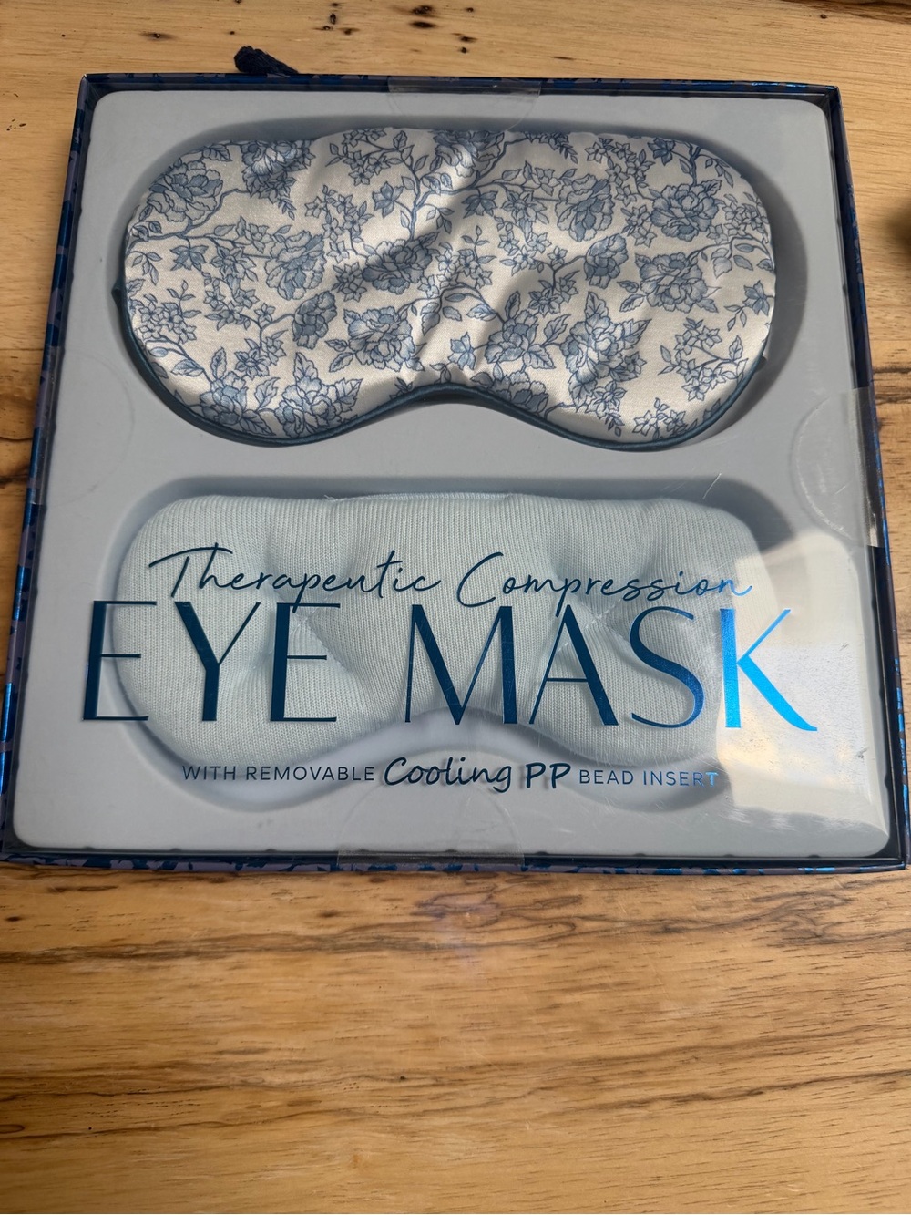 Therapeutic Compression Eye Mask - Blue Floral